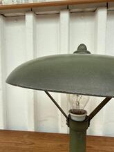 Bauhaus style Desk lamp green in metal, Germany 1930