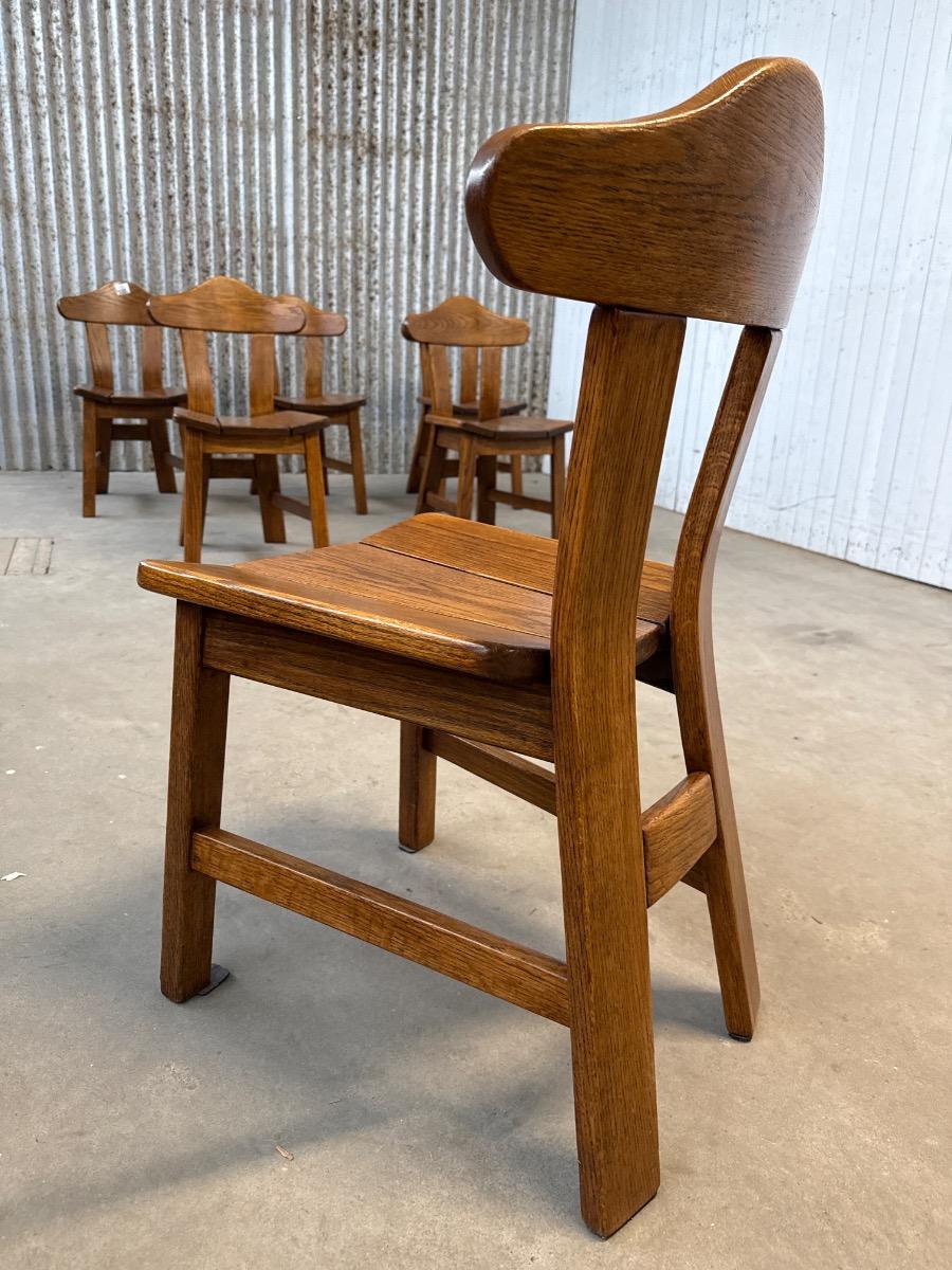 Brutalist wooden chairs