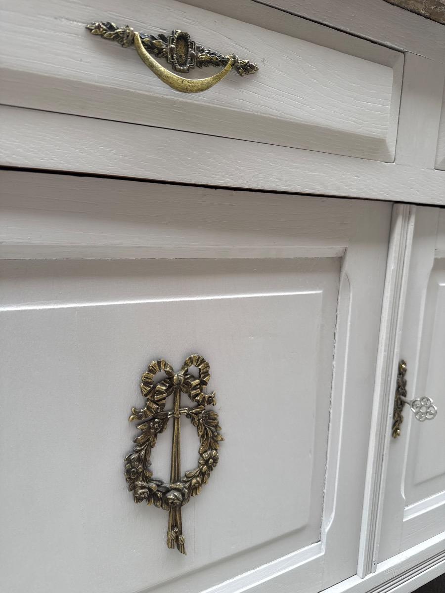   Chest of drawers with marble 