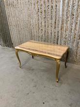 Antique style Coffee Table Hollywood Regency in marmer and iron