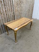 Antique style Coffee Table Hollywood Regency in marmer and iron