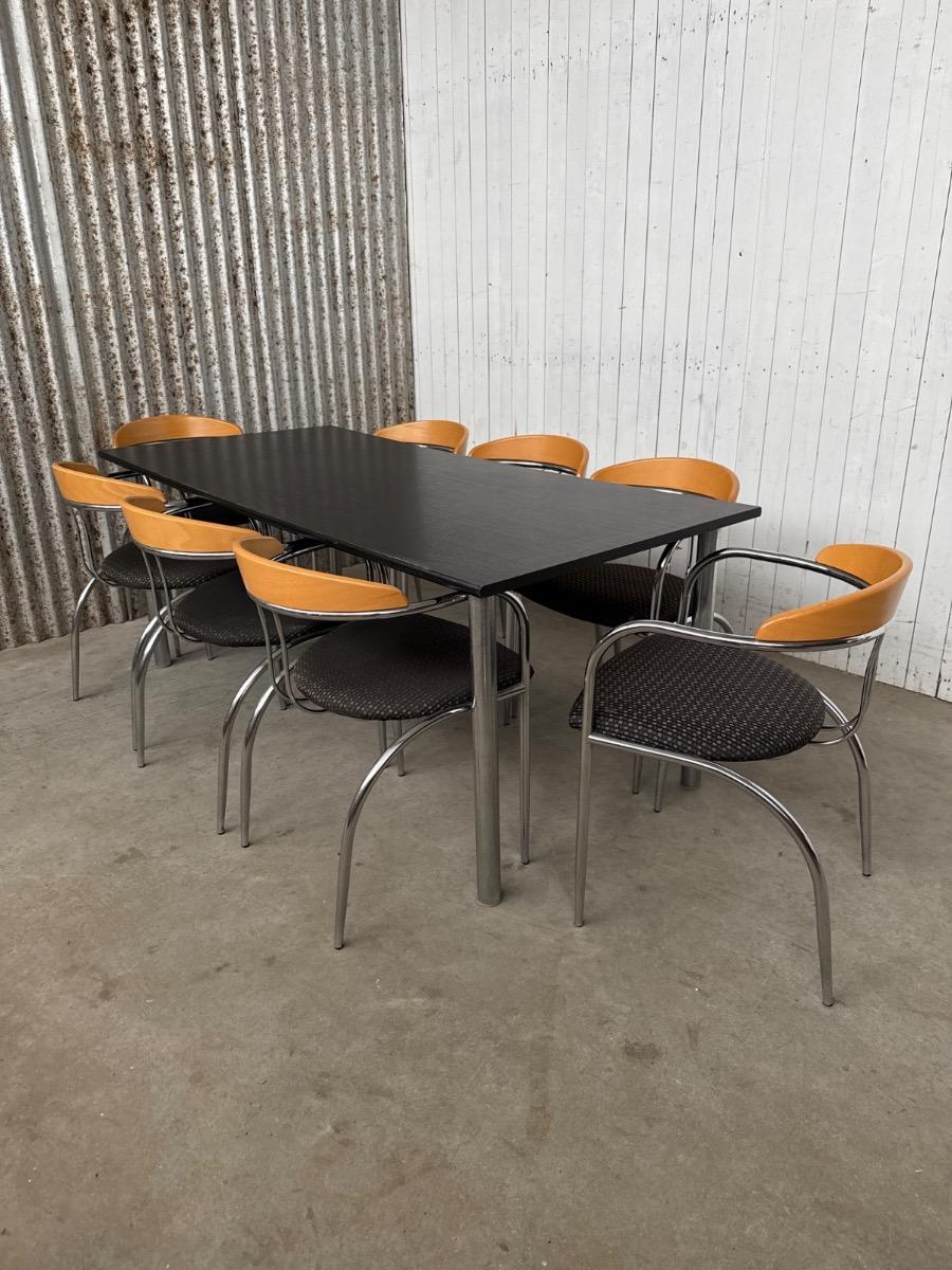 Design table and chair 9 pieces