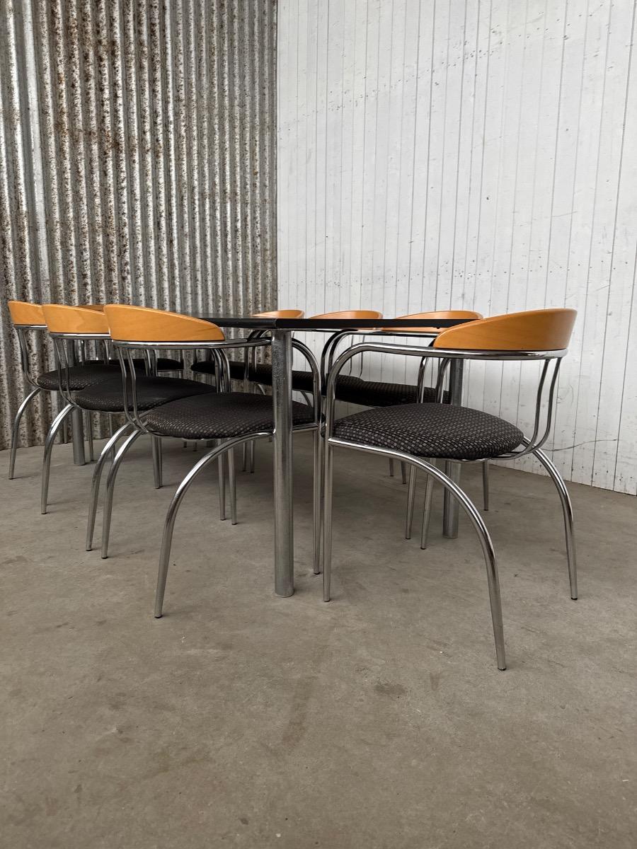 Design table and chair 9 pieces