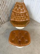 Lounge fauteuil+hocker Designer Geoffrey D Harcourt stijl in Leather, Europa 20e eeuw