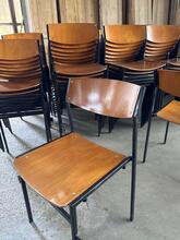 Stoelen Vintage stijl in hout en ijzer, Nederland 1960