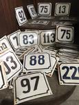Industrial style Enamel house numbers in Iron