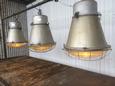 Lamp Industrieel stijl in Ijzer en glas,