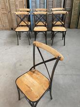 Industriële stoelen Industrieel stijl in hout en ijzer,