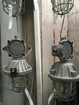 Industrieel Lampen stijl in zilver grijs gegoten aluminium helder glas, Vintgae