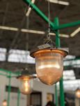 Lampen Industrieel stijl in ijzer en glas, Vintage 20e eeuws