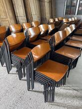 Stoelen Designer Gijs van der sluis stijl in hout en ijzer, Nederland 1960
