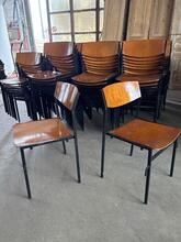 Stoelen Designer Gijs van der sluis stijl in hout en ijzer, Nederland 1960