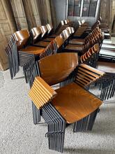 Stoelen Designer Gijs van der sluis stijl in hout en ijzer, Nederland 1960