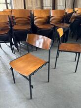 Stoelen Designer Gijs van der sluis stijl in hout en ijzer, Nederland 1960