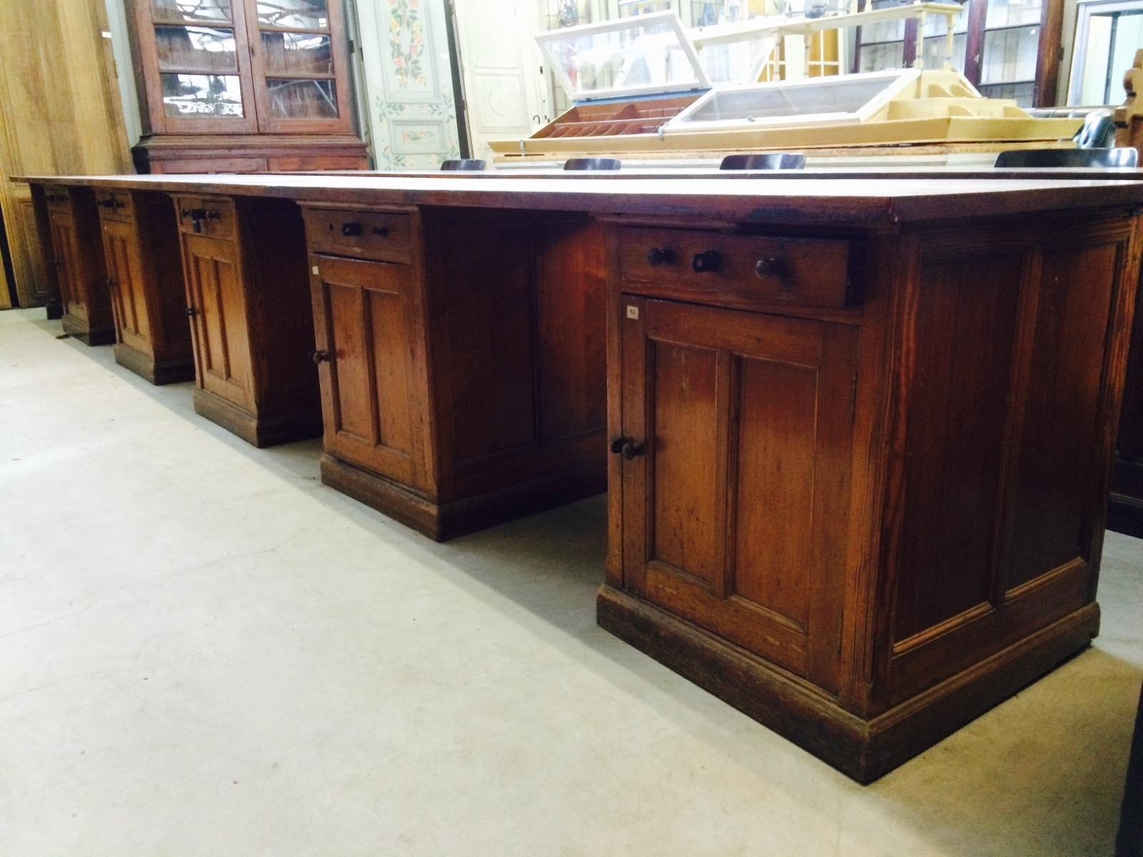 More avaible  Antique worktable old office T.H.Delft