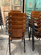 Design style Chairs with armrests in wood and iron, Europe 20e eeuw