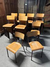 Vintage style Chairs in wood and iron, Europe 20e eeuw