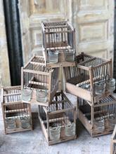 Antique style Old bird cages in Wood and iron