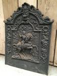 Old building material style Fireplace in cast iron, France 19 century