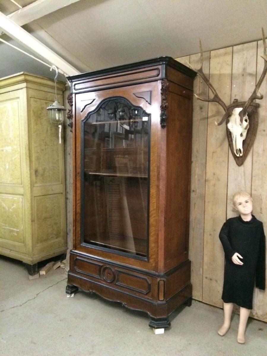 Old showcase Antique glass cabinet