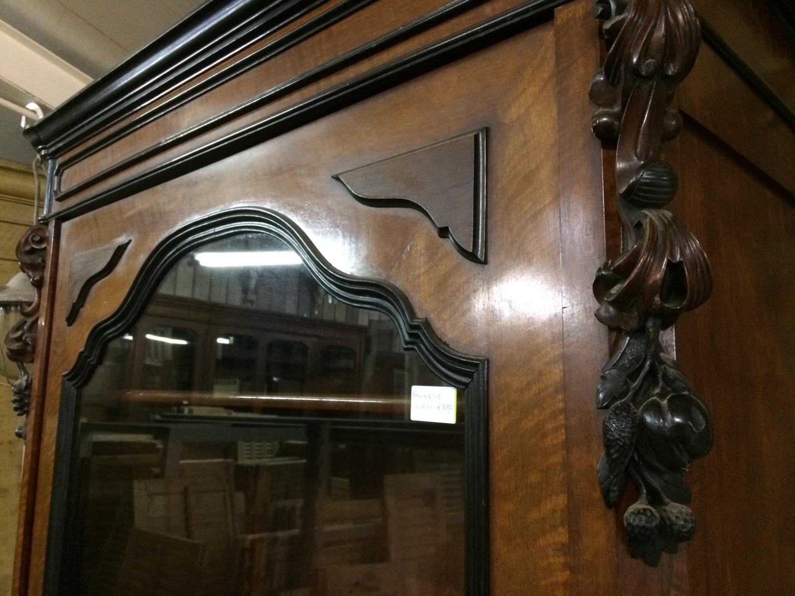 Old showcase Antique glass cabinet