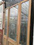 Antieke set van 3 deuren Oude bouwmaterialen stijl in Hout glas, Frankrijk 19 eeuw