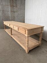 Reproductietafel oud eikenhout stijl in hout , 20e eeuw