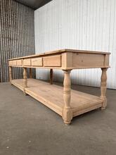 Reproductietafel oud eikenhout stijl in hout , 20e eeuw