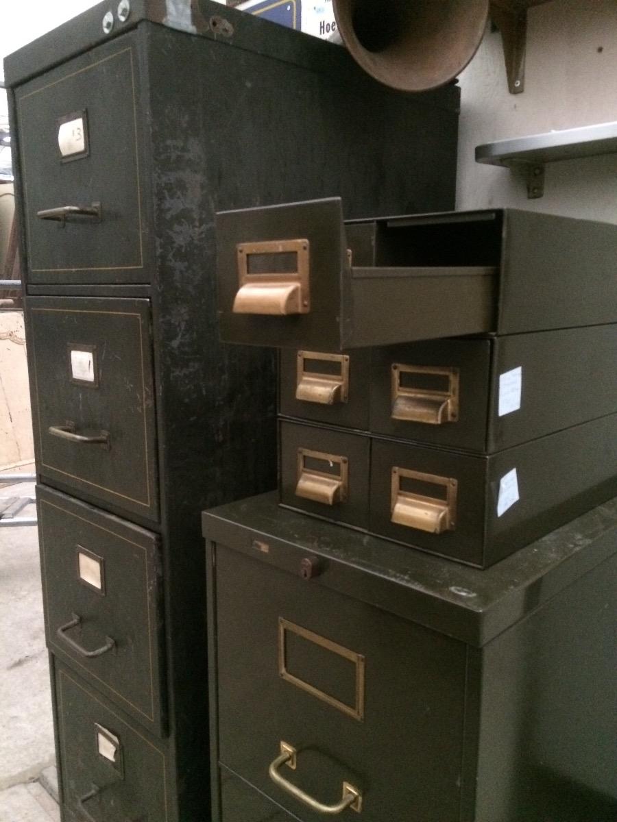 Roneo old office iron chest of drawers