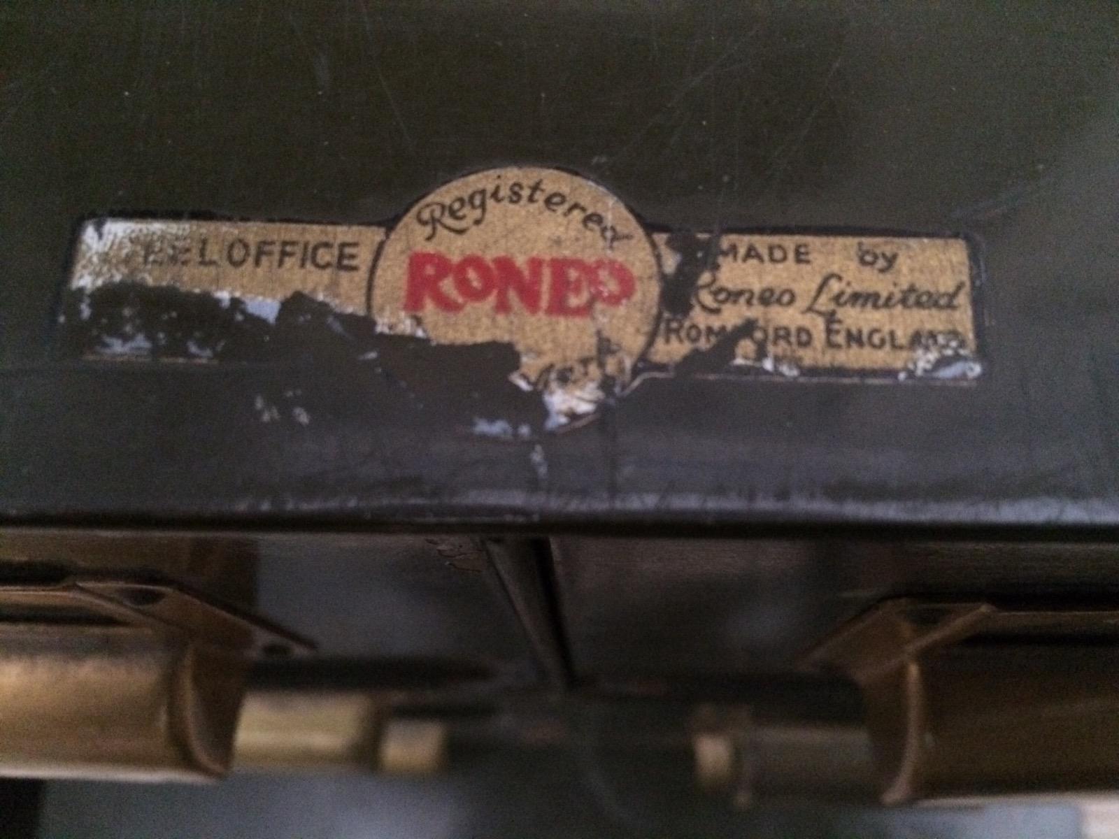 Roneo old office iron chest of drawers