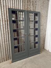 Set stained glass doors