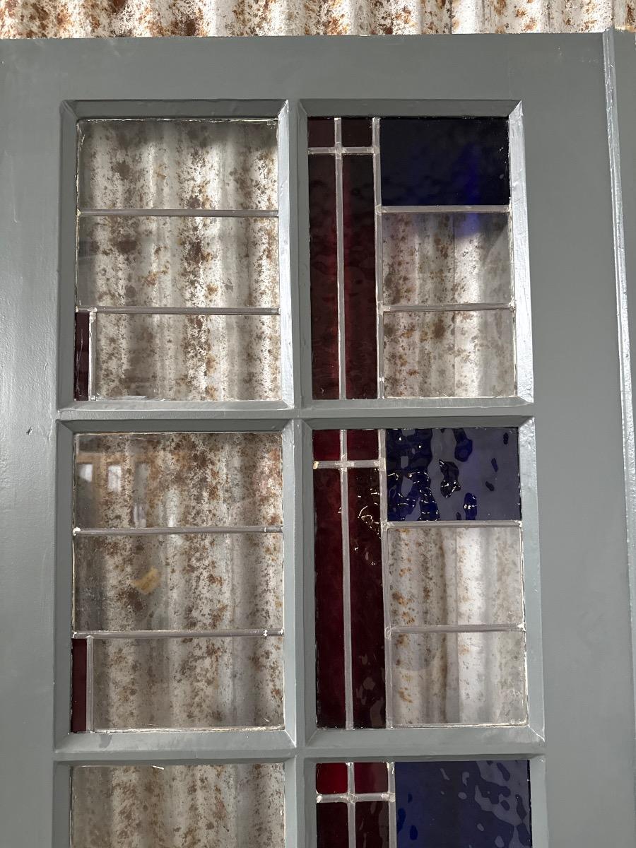 Set stained glass doors