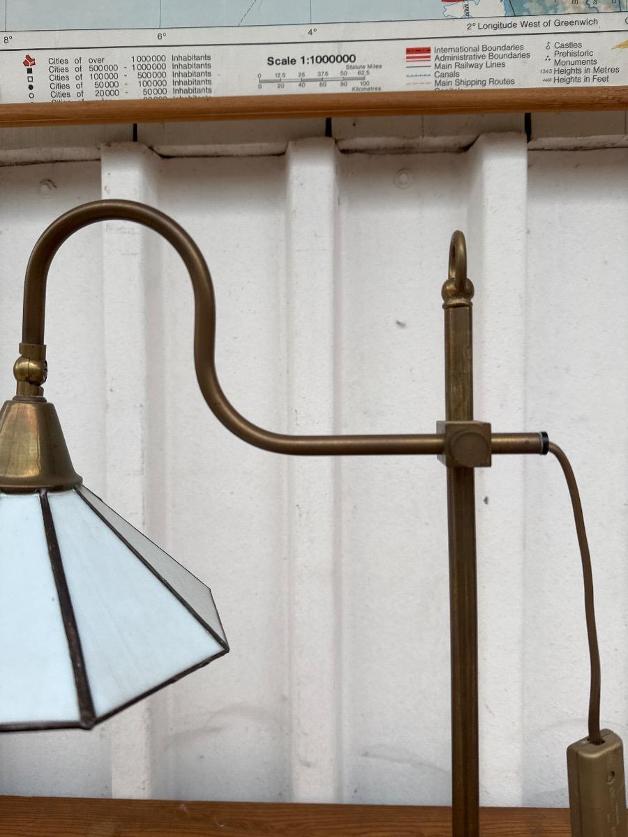 Tiffany Vintage brass bureaulamp