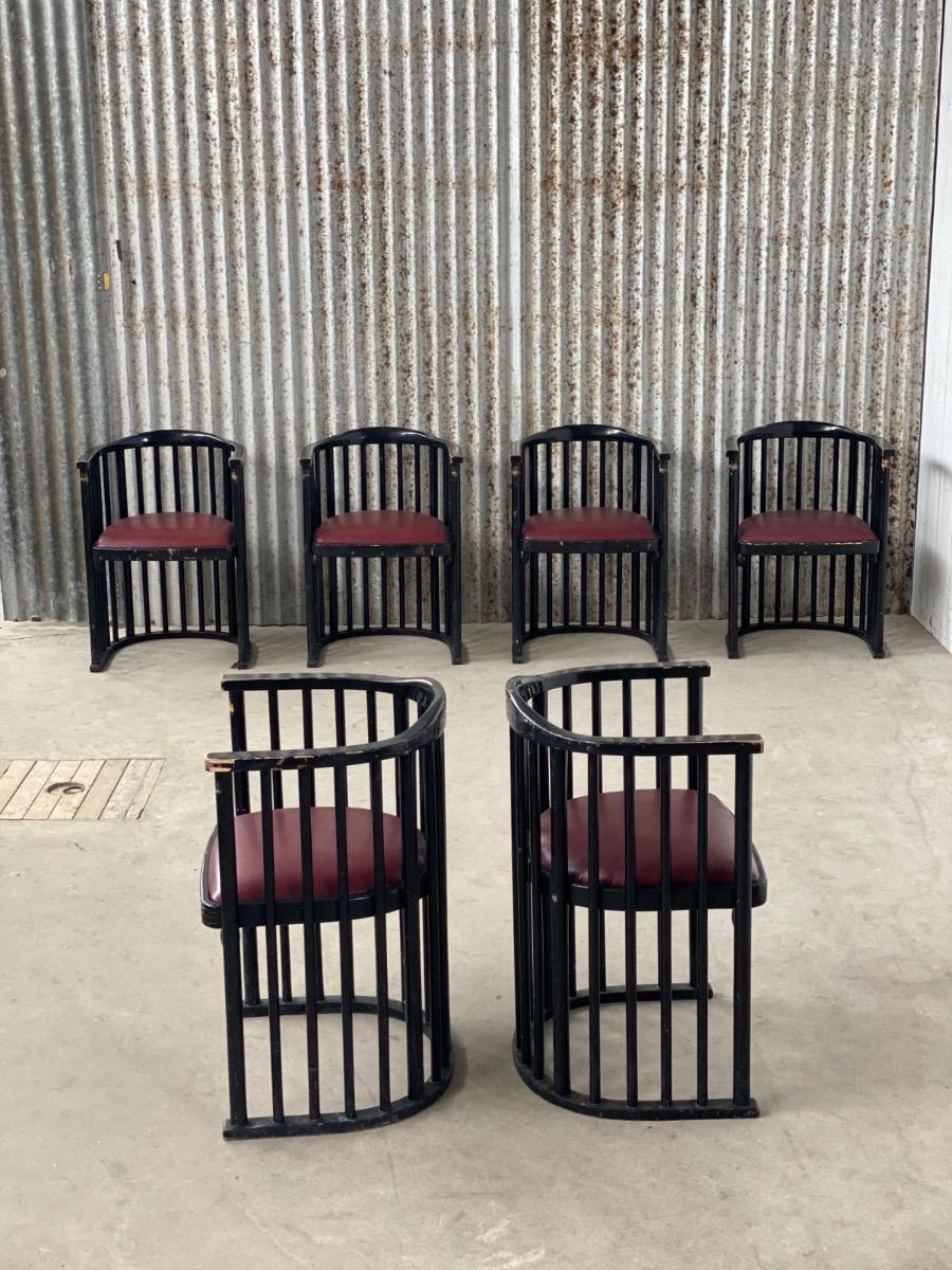 Vintage Barrel chairs round thonet