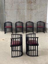 Vintage Barrel chairs round thonet