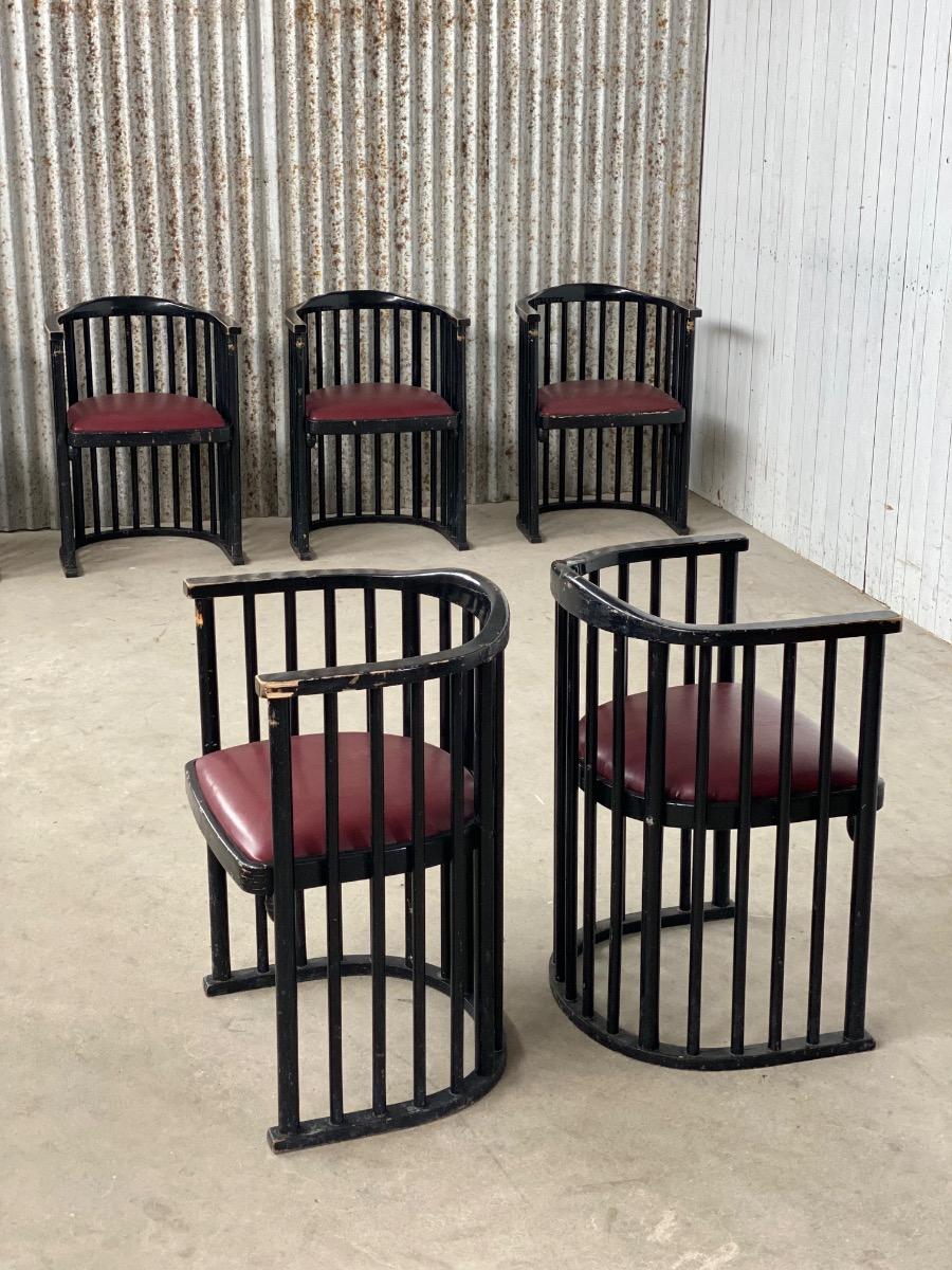 Vintage Barrel chairs round thonet