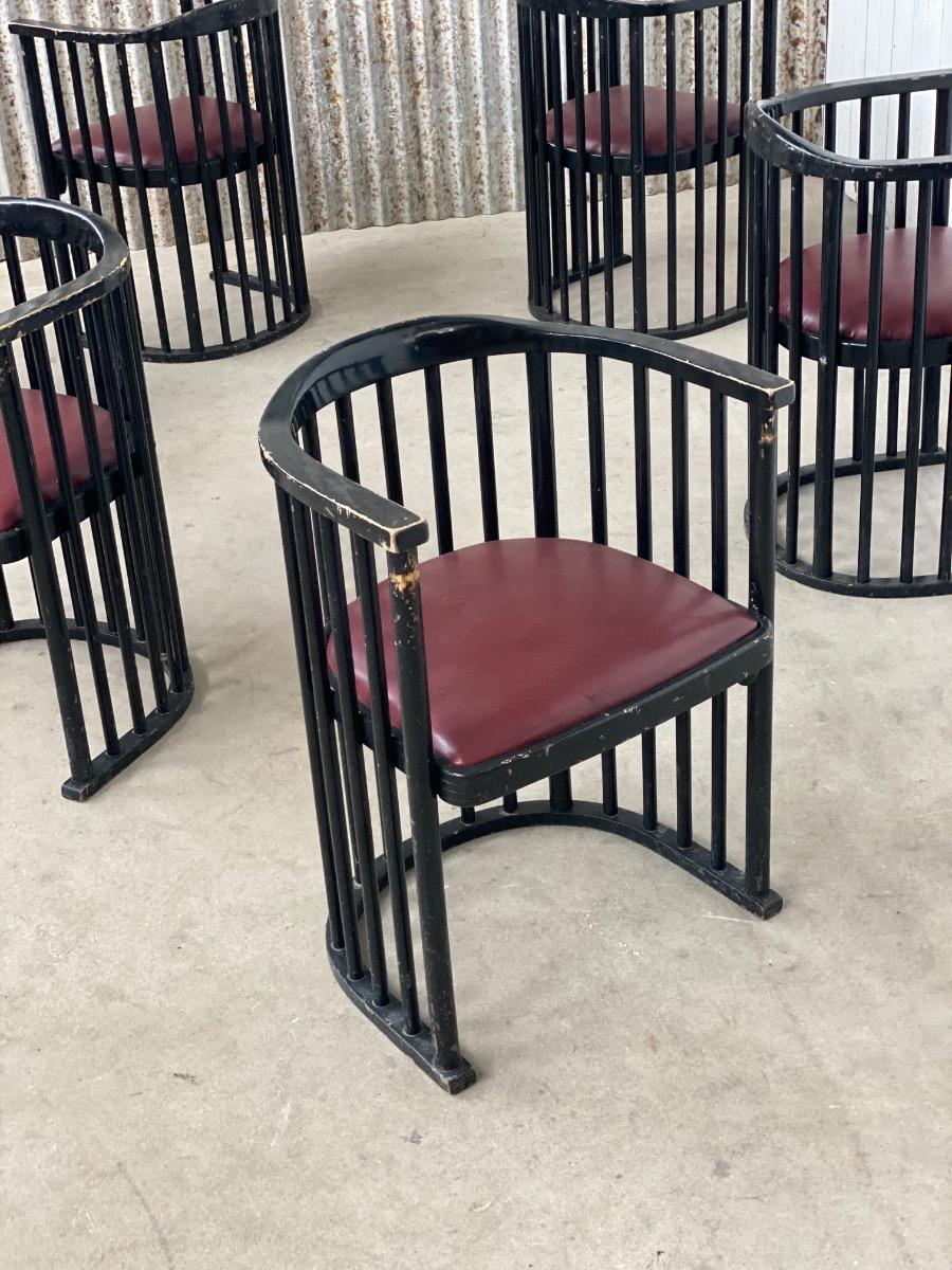 Vintage Barrel chairs round thonet