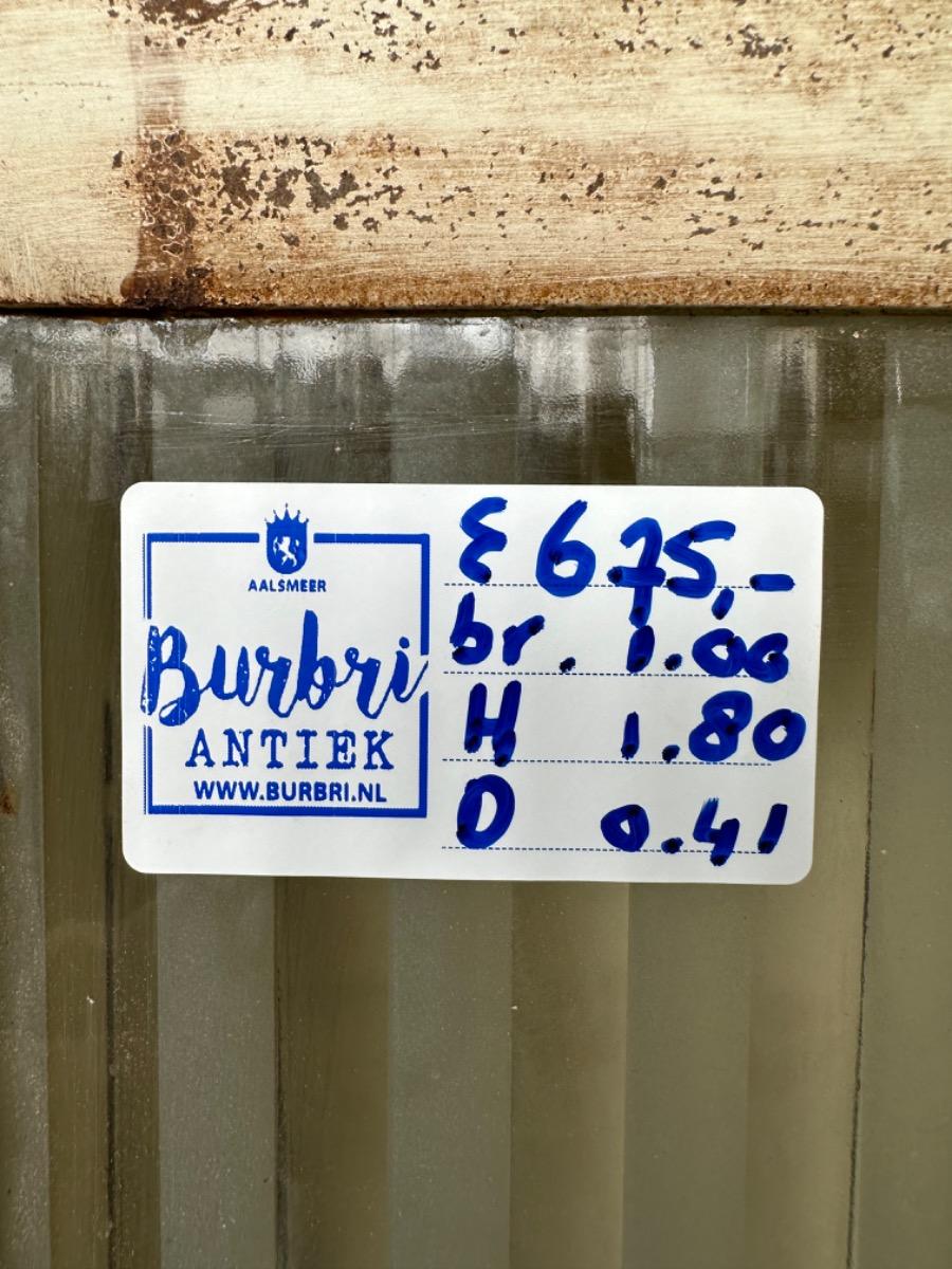 Vintage cabinet iron and glass