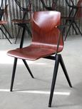 Vintage style Chairs in Iron and wood, European 20th century