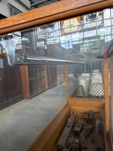 Vintage  style Glass counter in glass and wood, europa