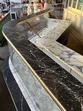 Vintage style Glass counter shopfitting in Glass and wood