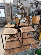 School stoel Vintage  stijl in hout en metaal, Europa