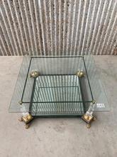 Vintage tafel Design stijl in glas en ijzer,