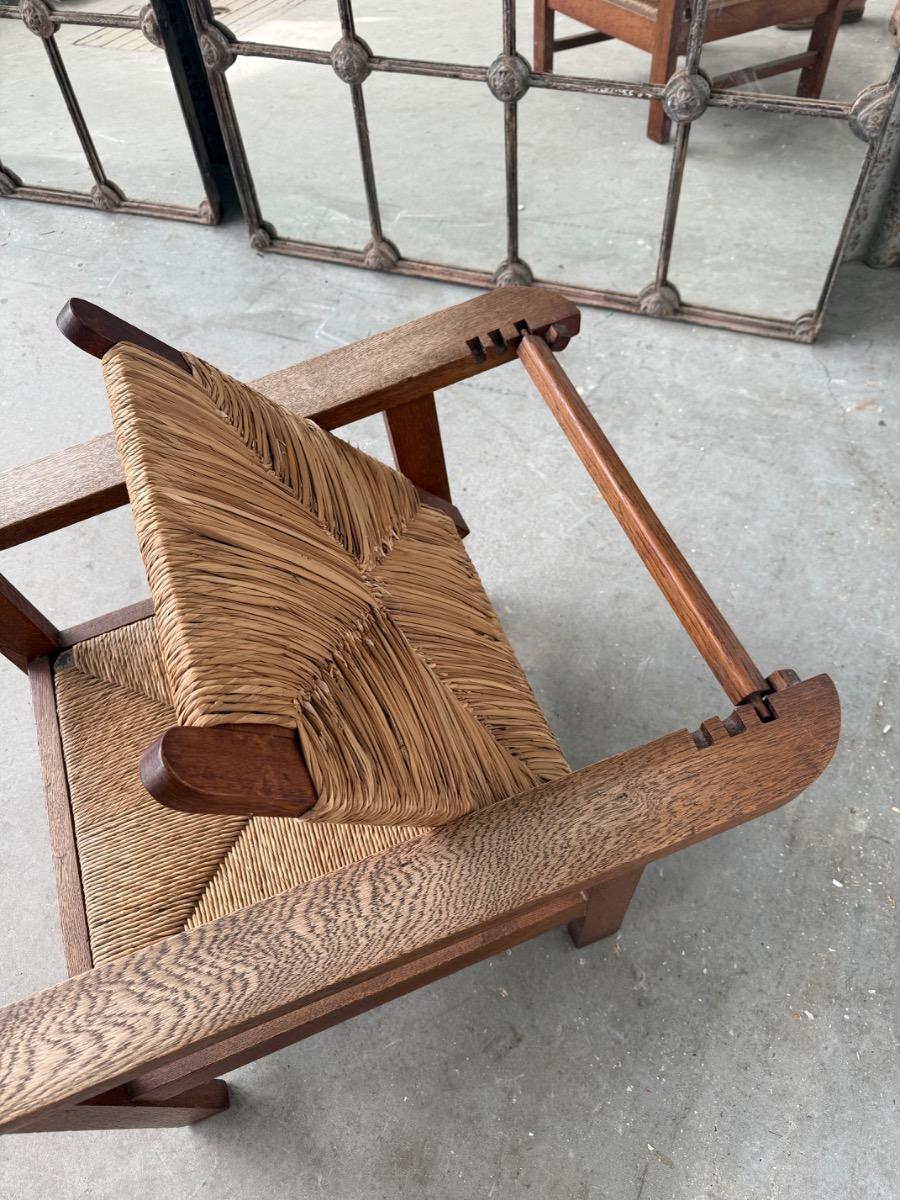 Vintage Vintage Oak and rush chair