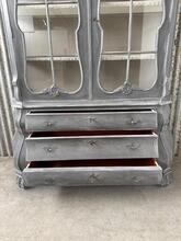 Vitrinekast Vintage  stijl in hout en glas, Europa  20e eeuws