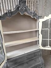 Vitrinekast Vintage  stijl in hout en glas, Europa  20e eeuws