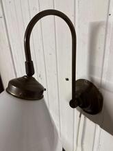 Vintage style Wall lamps in Brass and glas
