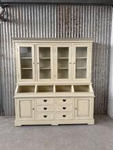 Winkelkast Vintage  stijl in hout en glas, Europa  20e eeuws