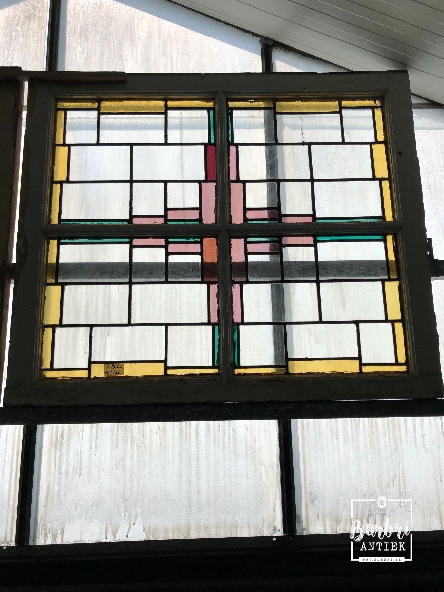 licht Nodig uit Concessie Antique stained glass window - Glas in lood , Deuren en ramen - Oude  bouwmaterialen - Burbri