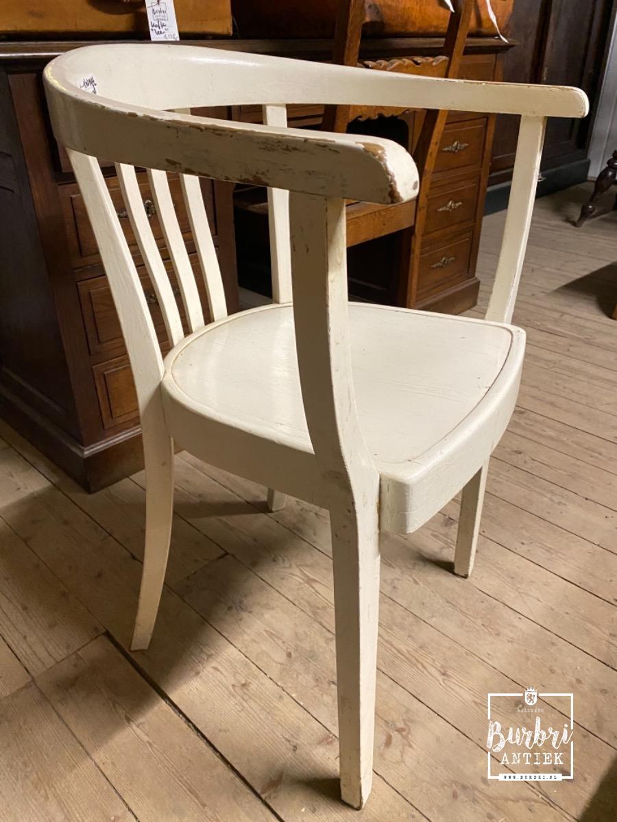schraper Vooruit Gemaakt om te onthouden Antique Antique white Thonet chair - Tafel & Stoelen - Antieke meubels -  Burbri